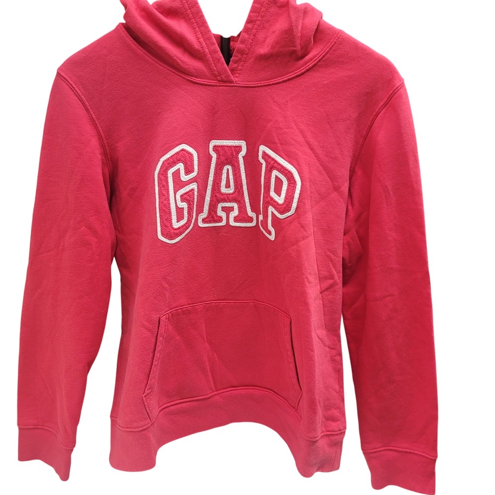 Gap Red Hoodie Sweatshirt‎ Pullover Logo Casual Size L